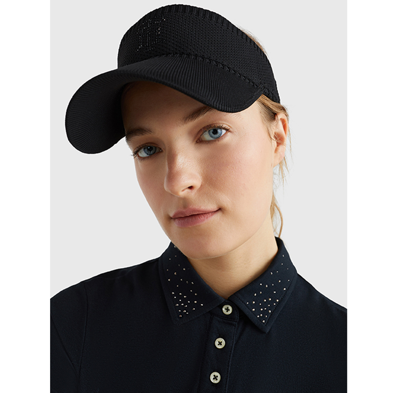 Tommy Hilfiger Rhinestone Visor - Black-2